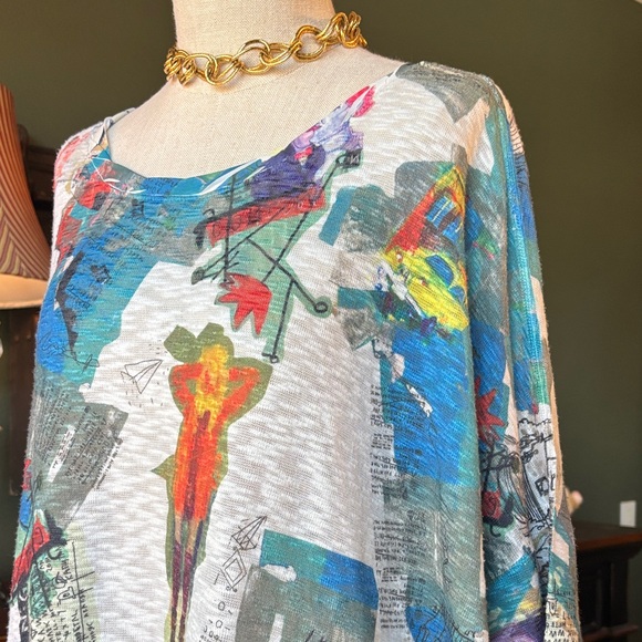Inoah Colorful Artsy Women's Blouse - Picture 6 of 15